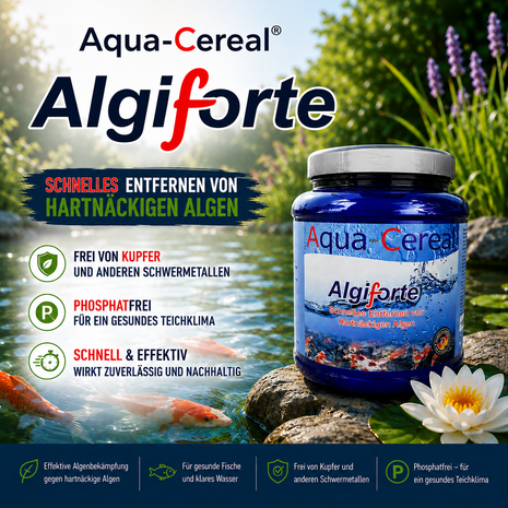 Fadenalgen bekämpfen  mit Algiforte von Aqua-Cereal