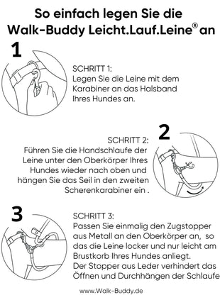 LeichtLaufLeine® Kurzleine und Übungsleine zur besseren Leinenführung