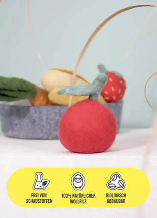 BUDDY. Hundespielzeug aus Wollfilz "Apfel"