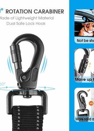 Auto Sicherheitsgurt für Hunde mit Adapter für Gurtschloss und Isofix