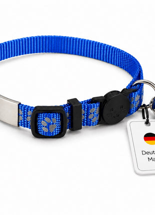 Katzenhalsband mit Name und Telefonnummer graviert