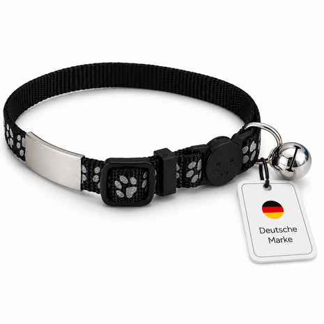 Cat collar engraved with name and phone number