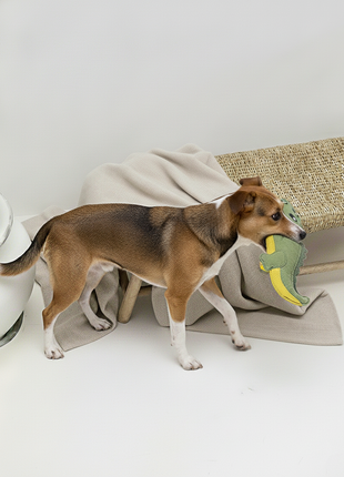 BUDDY. Hundespielzeug aus Leder "großes Krokodil"