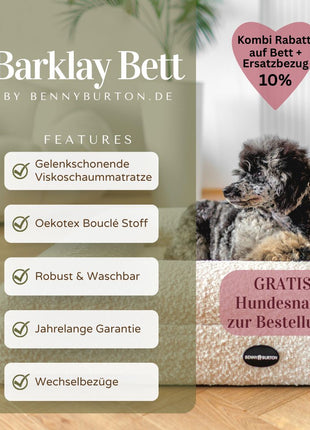 Hundebett Barklay Größe XS mit Bouclébezug