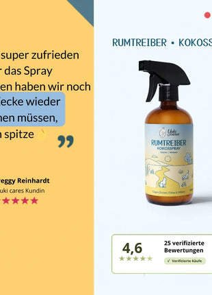 Kokos Spray Rumtreiber - sanfter Zeckenschutz für Katzen & Welpen