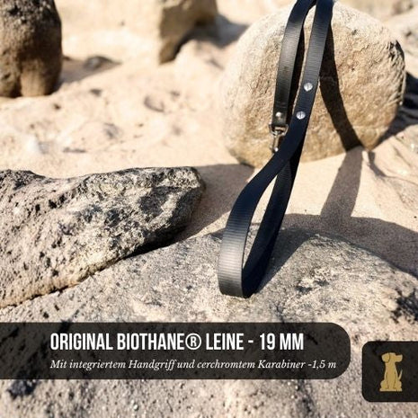 Corner dog leash (1.50 m) made of BioThane®/POP tape
