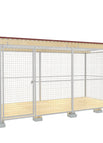 2 x 4 m / Gitter / mit Dach mit Boden