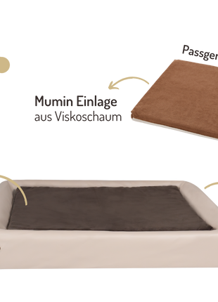 Orthopädisch-Plus Bundle | KUDDE Hundebett + Mumin Einlage Alltid