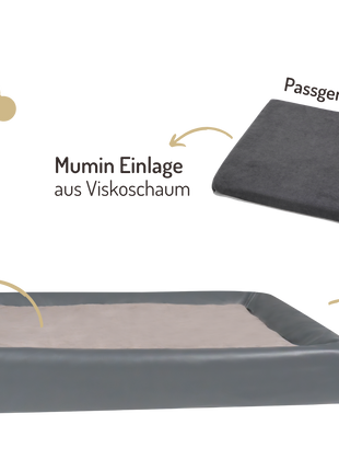 Orthopädisch-Plus Bundle | KUDDE Hundebett + Mumin Einlage Alltid