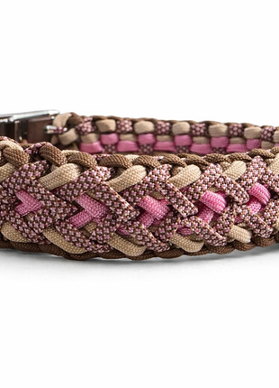 Handgemachtes Paracord-Hundehalsband "Spring Blush"