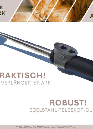 ASCO ClickStick - Target Stick with Detachable Premium Clicker - Target Stick for Dog and Cat Clicker Training - Extendable Target Stick with Extra Clicker - Target Stick for Target Training 