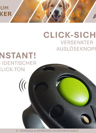 ASCO Finger Clicker – Clickertraining Premium Klicker für Hunde, Katzen, Pferde