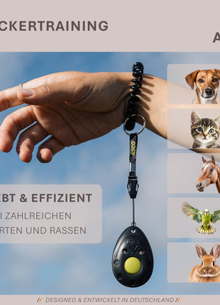 ASCO Finger Clicker – Clickertraining Premium Klicker für Hunde, Katzen, Pferde