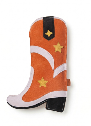 BUDDY. Hundespielzeug aus Leder "Cowboystiefel"