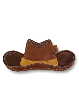 BUDDY. Hundespielzeug aus Leder "Cowboyhut"