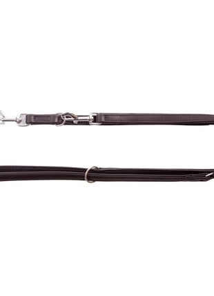 Verstellbare Leine aus Leder Royal in schwarz-braun