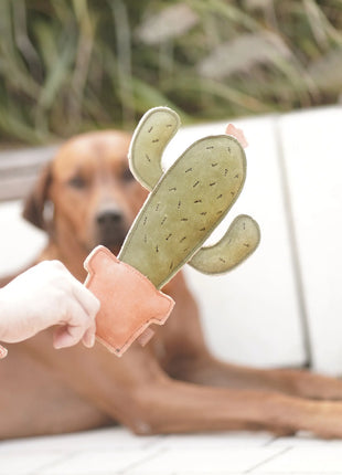 BUDDY. Hundespielzeug aus Leder "Kaktus"