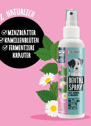 Natürliches Dentalspray zur Entfernung von Zahnstein von Tierliebhaber