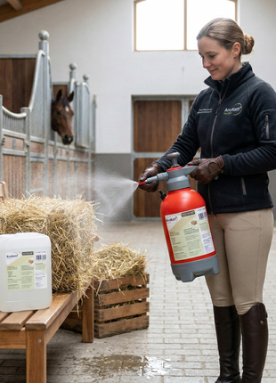 Heu desinfizieren mit AnoKath® heuSan | Schimmel & Staub stoppen