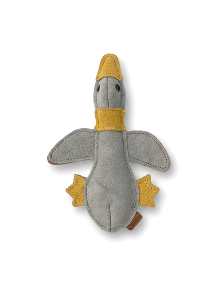 BUDDY. Leather dog toy "Little Duck"