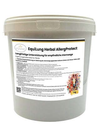 EquiLung Herbal AllergProtect – Kräutermischung für Pferde zur Langzeitfütterung bei empfindlichen Atemwegen durch Staub, Pollen & Umweltreizen