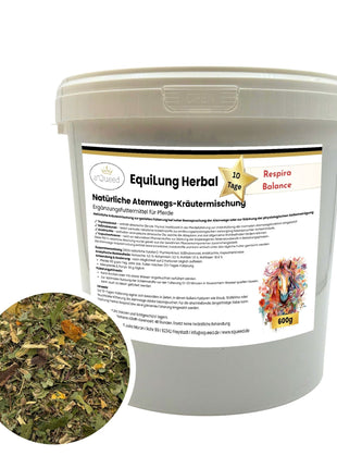 EquiLung Herbal RespiraBalance – Kräutermischung für Pferde in Phasen physiologisch vermehrter Schleimbildung oder bei beanspruchten Atemwegen