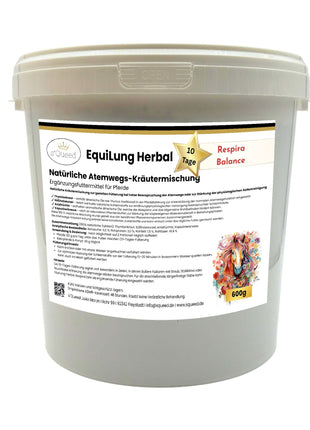 EquiLung Herbal RespiraBalance – Kräutermischung für Pferde in Phasen physiologisch vermehrter Schleimbildung oder bei beanspruchten Atemwegen