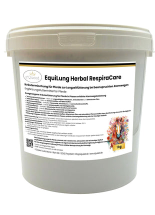 EquiLung Herbal RespiraCare – Kräutermischung für Pferde zur Langzeitfütterung bei beanspruchten Atemwegen durch nasskaltes Wetter und Temperaturwechsel