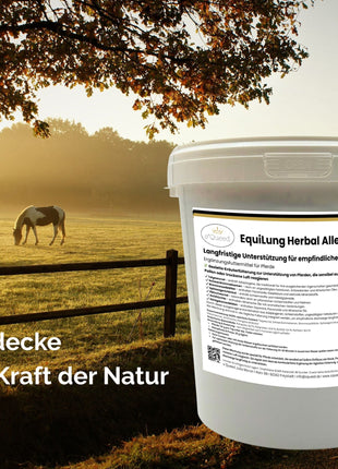 EquiLung Herbal AllergProtect – Kräutermischung für Pferde zur Langzeitfütterung bei empfindlichen Atemwegen durch Staub, Pollen & Umweltreizen