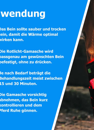 AnoKath® Rotlicht-Gamasche Pferd LEG 110 – Tiefenwärme, Regeneration & Mobilität