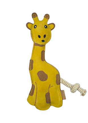 BUDDY. Hundespielzeug aus Leder "Giraffe"