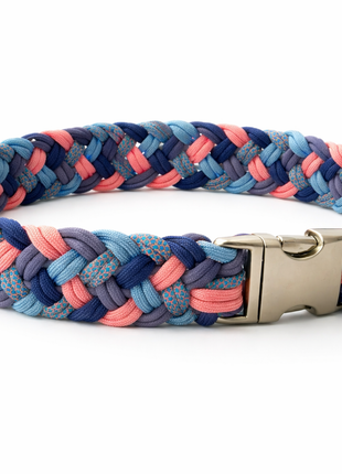 Handgemachtes Paracord-Hundehalsband Bubblegum