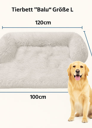 Hundebett "Balu" kuschelig weiche & waschbare Auflage – mit hohem Rand für Auto & Sofa