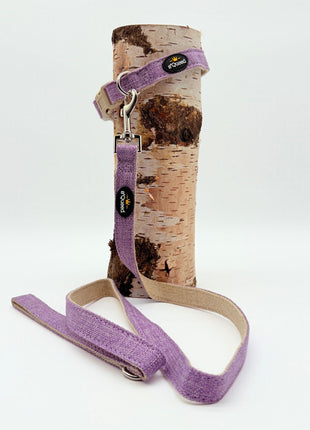 Hundehalsband-Set "Hempy" - Halsband + Leine + gravierte Hundemarke