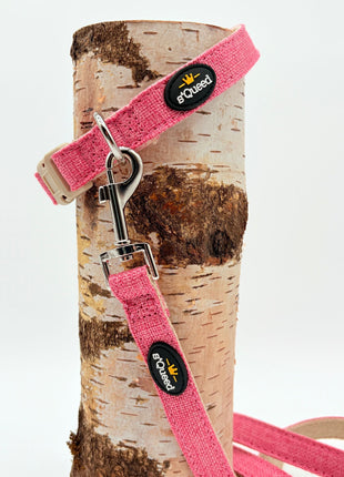 Hundehalsband-Set "Hempy" - Halsband + Leine + gravierte Hundemarke