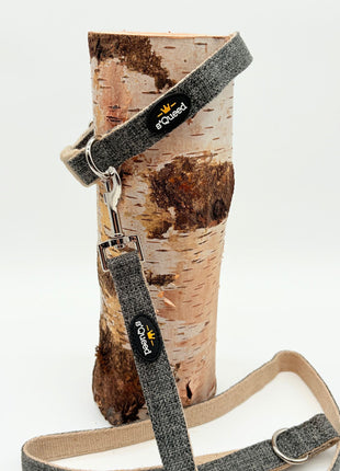 Hundehalsband-Set "Hempy" - Halsband + Leine + gravierte Hundemarke