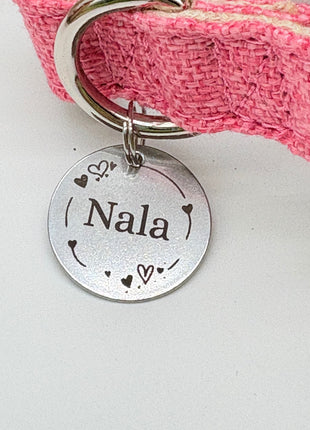 Hundehalsband-Set "Hempy" - Halsband + Leine + gravierte Hundemarke