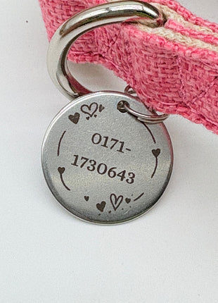 Hundehalsband-Set "Hempy" - Halsband + Leine + gravierte Hundemarke