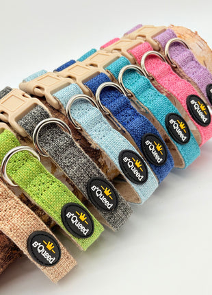 Hundehalsband-Set "Hempy" - Halsband + Leine + gravierte Hundemarke