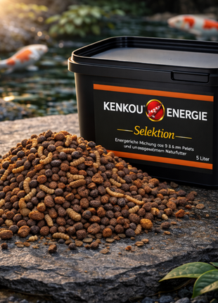 KENKOU® -Selektion- ENERGIE 5 Liter -mit Mehlwürmern, Seidenraupen, Gammarus