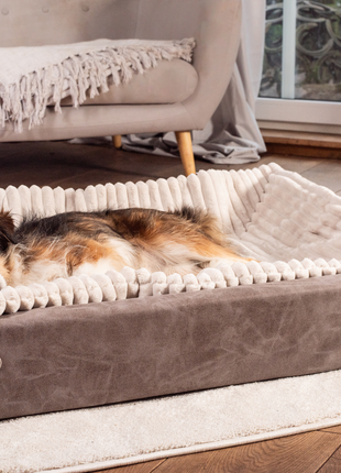 Hundebett KUDDE veganes Wildleder