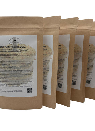 Knabber Twister Kleber 50g zur Beschichtung von Knabber Twister Holzscheiben und Birkenhölzern