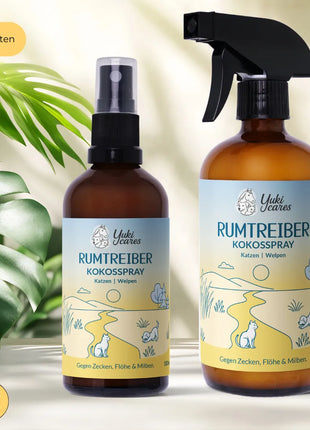 Kokos Spray Rumtreiber - sanfter Zeckenschutz für Katzen & Welpen