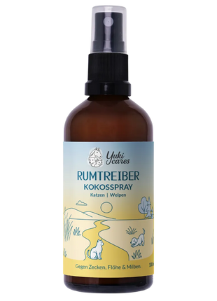 Kokos Spray Rumtreiber - sanfter Zeckenschutz für Katzen & Welpen