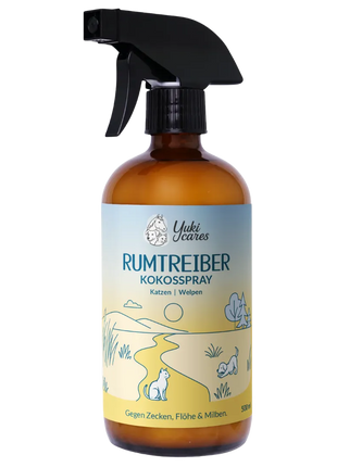 Kokos Spray Rumtreiber - sanfter Zeckenschutz für Katzen & Welpen