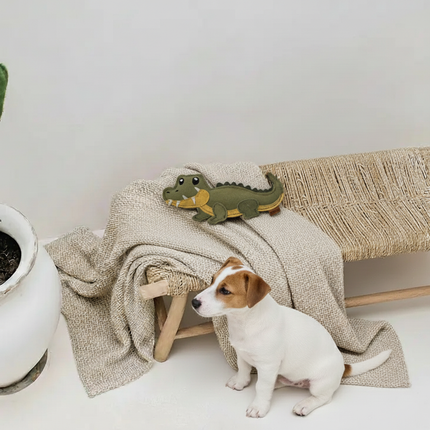 BUDDY. Hundespielzeug aus Leder "Krokodil"