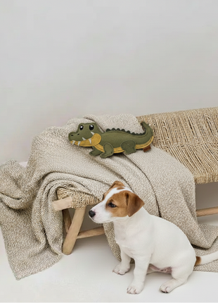 BUDDY. Hundespielzeug aus Leder "kleines Krokodil"