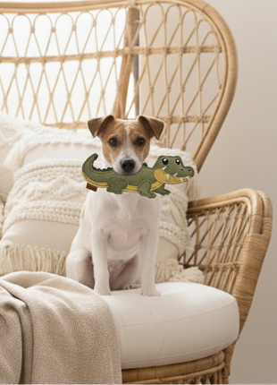 BUDDY. Hundespielzeug aus Leder "kleines Krokodil"