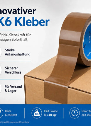 Paketklebeband Braun 48 mm x 66 m – BOPP Paketband