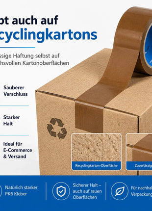 Paketklebeband Braun 48 mm x 66 m – BOPP Paketband